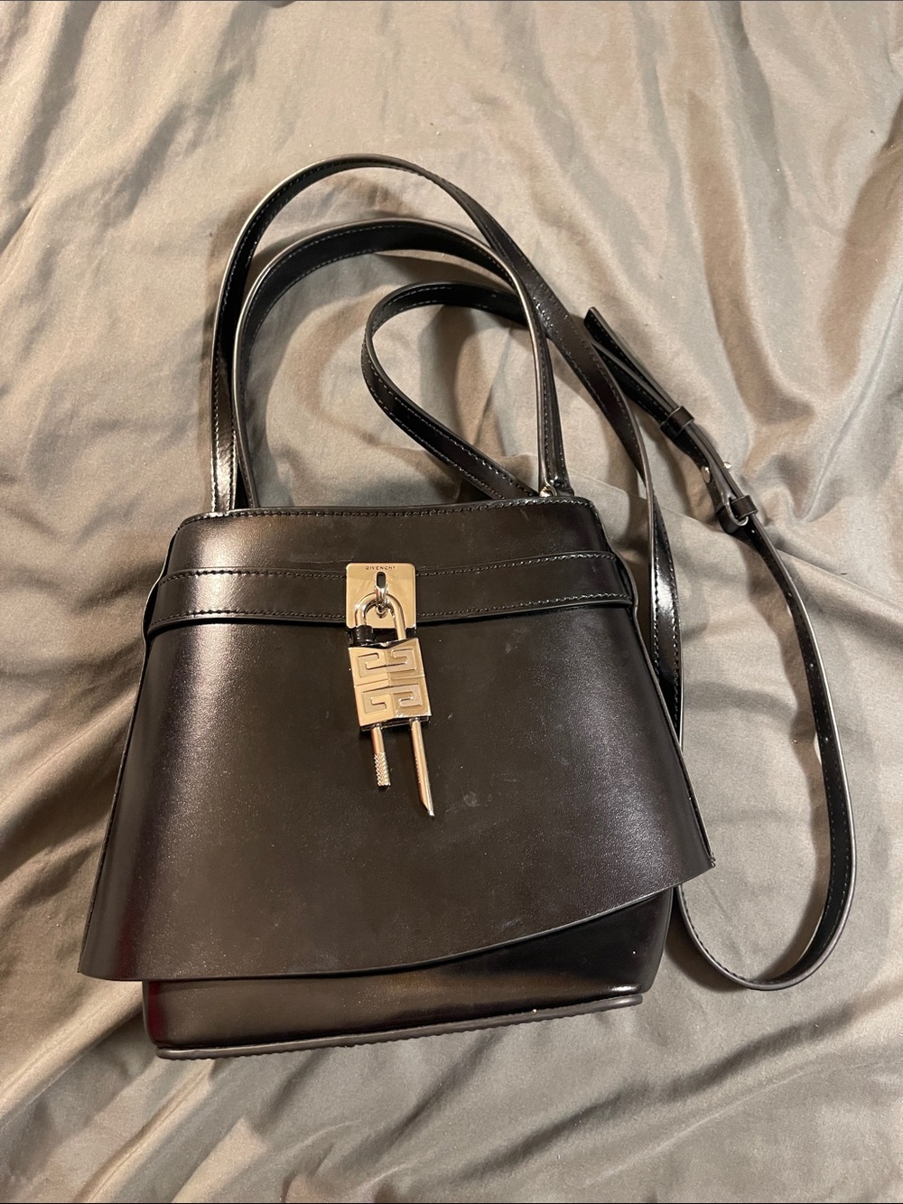 Givenchy Shark Lock Leather Bucket Bag